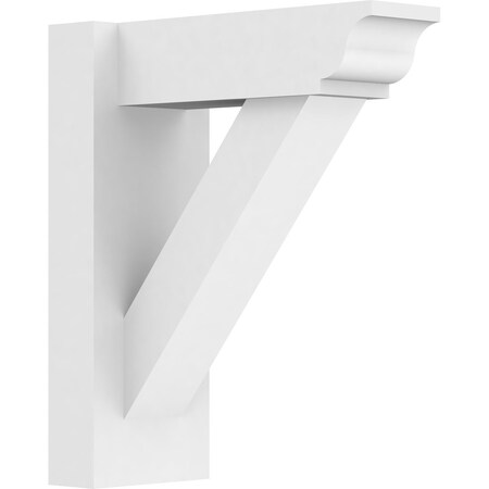 Ekena Millwork Traditional Architectural Grade PVC Outlooker with Traditional Ends, 5"W X 12"D X 14"H OUTP05X12X14TRA01